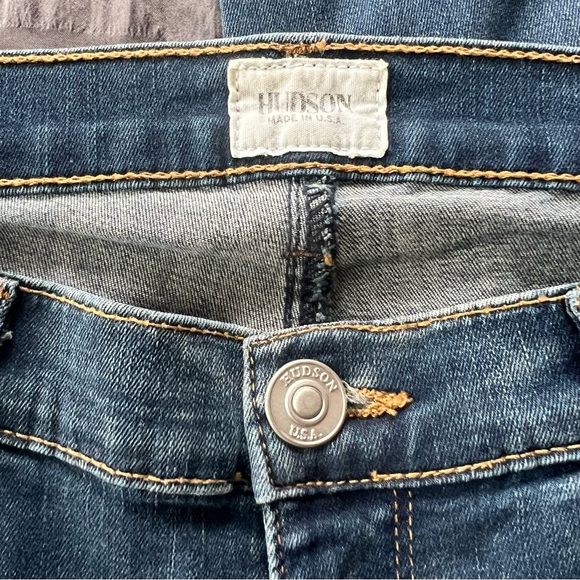 Hudson Dakota Piped Detail Super Skinny Denim Jeans Womens Sz 32 - Picture 9 of 16